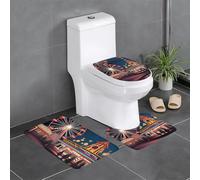 Ensemble de 3 Tapis de Salle de Bain CursedCarnival, antidérapants, absorbants, épais et Confortables, pour la Maison, Le Spa et l'hôtel