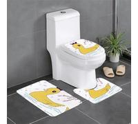 Ensemble de 3 Tapis de Salle de Bain Little Yellow Duck, antidérapants, absorbants, épais et Confortables pour la Maison, Le Spa et l'hôtel