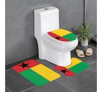 Ensemble de 3 Tapis de Salle de Bain Motif Drapeau de la Guinée-Bissau, antidérapants, absorbants, épais et Confortables pour la Maison, Le Spa et l'hôtel