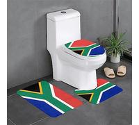 Ensemble de 3 Tapis de Salle de Bain Motif Drapeau de l'Afrique du Sud, antidérapants, absorbants, épais et Confortables pour la Maison, Le Spa et l'hôtel