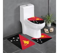 Ensemble de 3 Tapis de Salle de Bain Motif Drapeau de Papouasie-Nouvelle-Guinée, antidérapants, absorbants, épais et Confortables pour la Maison, Le Spa et l'hôtel