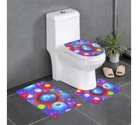 Ensemble de 3 Tapis de Sol antidérapants, Motif Univers de Dessin animé, Tapis de Sol de Toilette en Forme de U, Bien fixé, Absorbant et Durable, épais et Confortable.