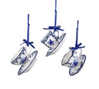 Ensemble de 3 tasses et soucoupes en porcelaine bleu de Delft de 2 po Kurt Adler J0651