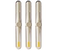 Ensemble de 3 tondeuses manuelles pour poils de nez et d'oreilles - Coupe-poils nasaux portable pour hommes et femmes avec brosse en silicone pour un usage quotidien en voyage, 2 en 1 Beige