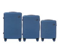 Ensemble de 3 valises Wings ABS+ COOT bleu moyen