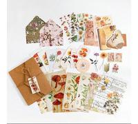 Ensemble De 30 Autocollants Washi À Thème De Fleurs De Personnages Vintage, Papier D'arrière-Plan Pour Scrapbooking, Pour Journal Intime