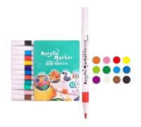 Ensemble de 30 Stylos de Peinture Acrylique - Marqueurs Permanents à Pointe Moyenne pour Dessin et Coloration sur Roches, Verre, Tissu, Métal, Bois, Céramique | Feutres Acryliques Portables