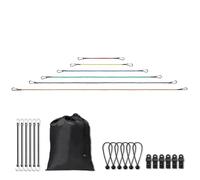 Ensemble De 30 Tendeurs Êlastiques-Duoku-8mm-Robustes-Mousquetons En Acier A3-Longueurs De 10 À 72 Pouces-Sac De Rangement Multicolore