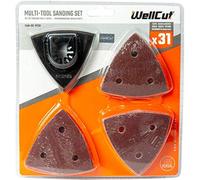 Ensemble de 31 outils de ponçage pour bois, WC-MTS31, WELLCUT