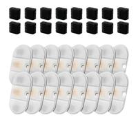 Ensemble de 32 pièces de rechange pour fontaine à eau pour animal de compagnie, comprend 16 coussinets de rechange pour fontaine à eau pour chat et 16 éponges, design à quatre couches, charbon actif