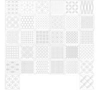 Ensemble de 32 pochoirs Sashiko 13×13 cm gabarits pour motifs de broderie japonaise