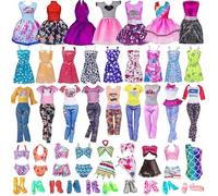 Ensemble de 32 vêtements et accessoires pour poupée Barbie, mini-robe tendance, haut, pantalon, chaussures, cadeaux