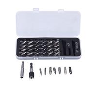 Ensemble de 33 pièces d’extracteurs de vis endommagées, kit d’outils pour retirer les boulons dénudés, jeu d’extraction de vis cassées en HSS avec tiges de conversion, adapté aux