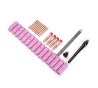 Ensemble De 37 PièCes D'usure Tig, Kit De Torche De Soudage, Buse De Lentille à Gaz Pour Perruque Wp-17/Wp-18/Wp-26f/Sr-17/Sr-26