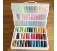 Ensemble de 39 couleurs de fil à coudre, kit de fil polyester de 200 yards, assortiment de 402 fils à coudre haut de gamme à usage multiple Emballage de luxe en boîte blanche 39 couleurs,Emballage sim