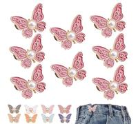 Ensemble de 4/8 pièces pour pantalon - Réutilisables - Réglables - Clips papillon amovibles - Boutons - Jupes en jean, Acier allié