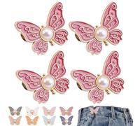 Ensemble de 4/8 pièces pour pantalon - Réutilisables - Réglables - Clips papillon amovibles - Boutons - Jupes en jean, Acier allié