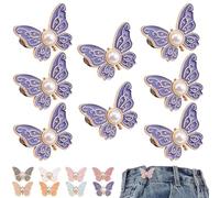 Ensemble de 4/8 pièces pour pantalon - Réutilisables - Réglables - Clips papillon amovibles - Boutons - Jupes en jean, Acier allié