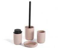 Ensemble de 4 accessoires de SDB - TODAY - UTILITY - Gobelet, distributeur savon, brosse WC - Pink