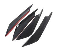 Ensemble De 4 Ailerons De Pare-Chocs Universels en Fibre Carbone pour Voiture Diffuseurs Spoilers Et Lames d'air - Accessoires De Remplacement Séparateur Lèvre Avant(Bright Black)