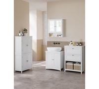 Ensemble De 4 Avec Étagères Beaucoup De Rangement Montage Facile Blanc Blanc