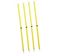Ensemble de 4 Bâtons D'entraînement de Football, Bâtons D'avertissement et d'obstacles Réglables pour la Pratique du Football, Idéaux pour Les Athlètes, Fabriqués en ABS Durable 150x3,3x3,3