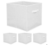DuneDesign 4 boîtes de Rangement Kallax - 33x38x33 Cube en Tissu avec Poignée - Panier Pliable
