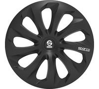 Ensemble De 4 Cache-Roue 14" Pouces Noir Sicilia SPC1470BK SPARCO