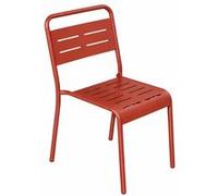 Ensemble de 4 chaises de jardin empilables terracotta BERGAME CONCEPT USINE Terracotta