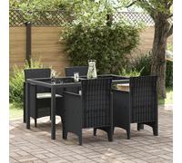 vidaXL Chaises de Jardin 4 pcs Anthracite avec Coussins en Poly rotin