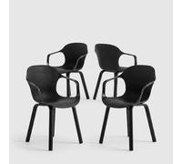 Ensemble de 4 chaises de salle à manger au design contemporain Corto