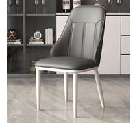 Ensemble de 4 chaises de salle à manger de luxe légères, chaises de cuisine rembourrées à haute résilience avec dossier et jambes en métal pour une salle à manger, une chambre ou un bureau. LWX