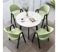 Ensemble de 4 chaises de salle à manger rondes pour salon, bureau, café, salon de loisirs