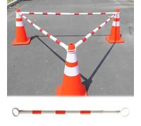 Ensemble de 4 cônes de signalisation rétractables pour la sécurité routière - Barrières Rouges pour parkings et travaux Routiers, équipement de contrôle des espaces publics, poteaux de Signa