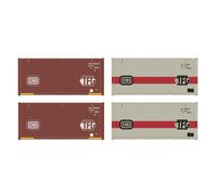 Ensemble de 4 conteneurs - HOBBYTRAIN H9017 - N 1/160