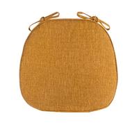 Ensemble de 4 Coussins de Chaise de Cuisine en Mousse à mémoire de Forme, Coussins de Chaise de Salle à Manger en Cuir avec Attaches, Coussins d'assise Confortables pour Une décora