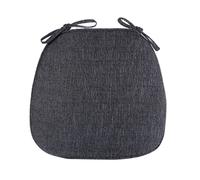 Ensemble de 4 Coussins de Chaise de Cuisine Haut de Gamme, en Cuir avec Attaches, en Mousse à mémoire de Forme, Gris foncé. Confortables et élégants, Ils sont Parfaits pour Une UTI