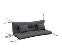 Outsunny - Ensemble 4 coussins d'extérieur balancelle: assise, dossiers & 2 oreillers - Gris foncé
