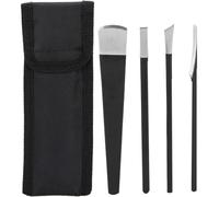 Ensemble de 4 couteaux de pédicure, lime professionnelle pour pieds morts et peaux dures, callosités, callosités, kit de râpe pour les pieds, outils de soins des pieds avec sac de rangement pour peaux