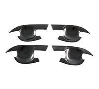 Ensemble De 4 Enjoliveurs Poignées Porte Latérales Extérieures Pour Nissan Pour Qashqai J12 (2021-2025) Poignées Porte Extérieure(Aspect fibre de carbone)