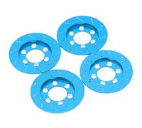 Ensemble de 4 étriers de frein RC, disque de frein en alliage d’aluminium pour roue de 1,9 pouce, adaptateur de roue de simulation compatible avec les véhicules télécommandés à (Bleue)