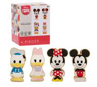 Ensemble de 4 figurines en bois Disney avec Mickey Mouse, Minnie Mouse, Daisy Duck et Donald Duck, jouets pour enfants partir de 2 ans par Just