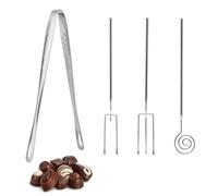 Ensemble de 4 fourchettes à chocolat en acier inoxydable Accessoires de pâtisserie maison : Ensemble de fourchettes à chocolat pour pralines et truffes