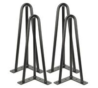 Ensemble de 4 fourchettes de 30 cm for Table Basse, Bureau ou Salle à Manger - Quincaillerie Moderne en métal Durable, Facile à Installer for Les projets de Bricolage(30 X 4 (Negro))