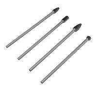Ensemble de 4 fraises rotatives en carbure cémenté, embouts à double coupe, outil de travail des métaux à tige de 6 mm pour la sculpture, le façonnage et l’ébavurage, avec