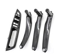 Ensemble De 4 Garnitures Décoratives Poignées D'accoudoirs Porte Intérieures Voiture Pour X5 X6 E70 E71 E72 2007-2014 baguette de garniture de panneau de poignée de por(LHD Carbon Set)