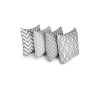 Penguin Home Housse de Coussin, Cotton, Gris, 45x45 Cm