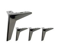 Ensemble de 4 Jambes de canapé inclinées Noir/Or/Argent 13 cm / 5 Pouces de Meubles pour lit Tables Basses Tombe en métal Jois de Remplacement de métal Design Moderne pour Les armoires en Fer