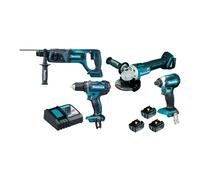 Ensemble de 4 machines MAKITA 18 V Li-Ion DLX4080TX1