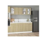 Ensemble de 4 meubles de cuisine "Lyon" en chêne Sonoma 3307657